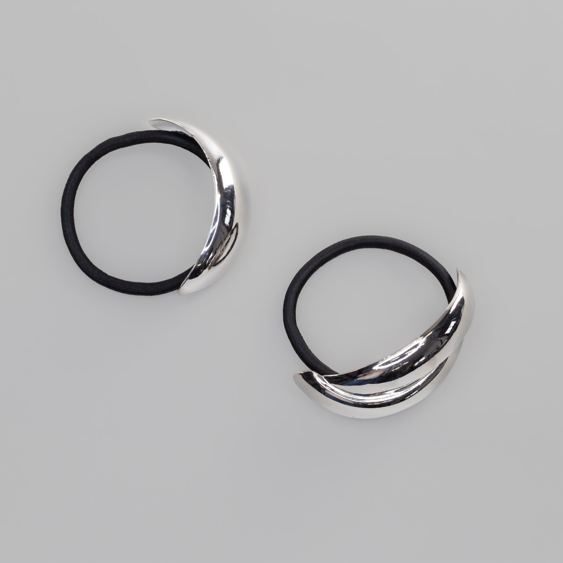 Elastice de păr cu accesoriu metalic Amun - Argintiu