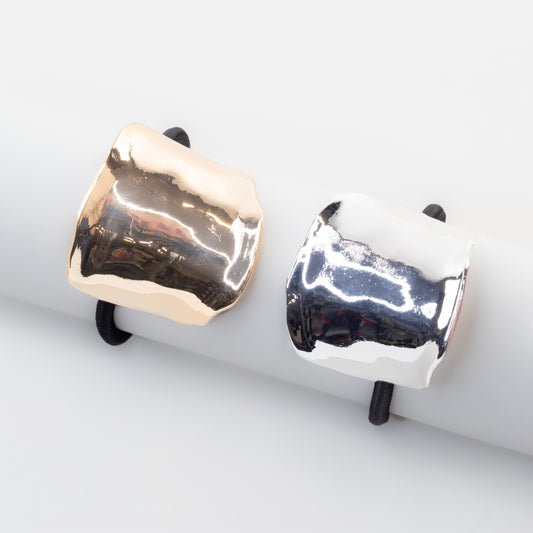 Elastice de păr cu accesoriu metalic Athena - Auriu, Argintiu