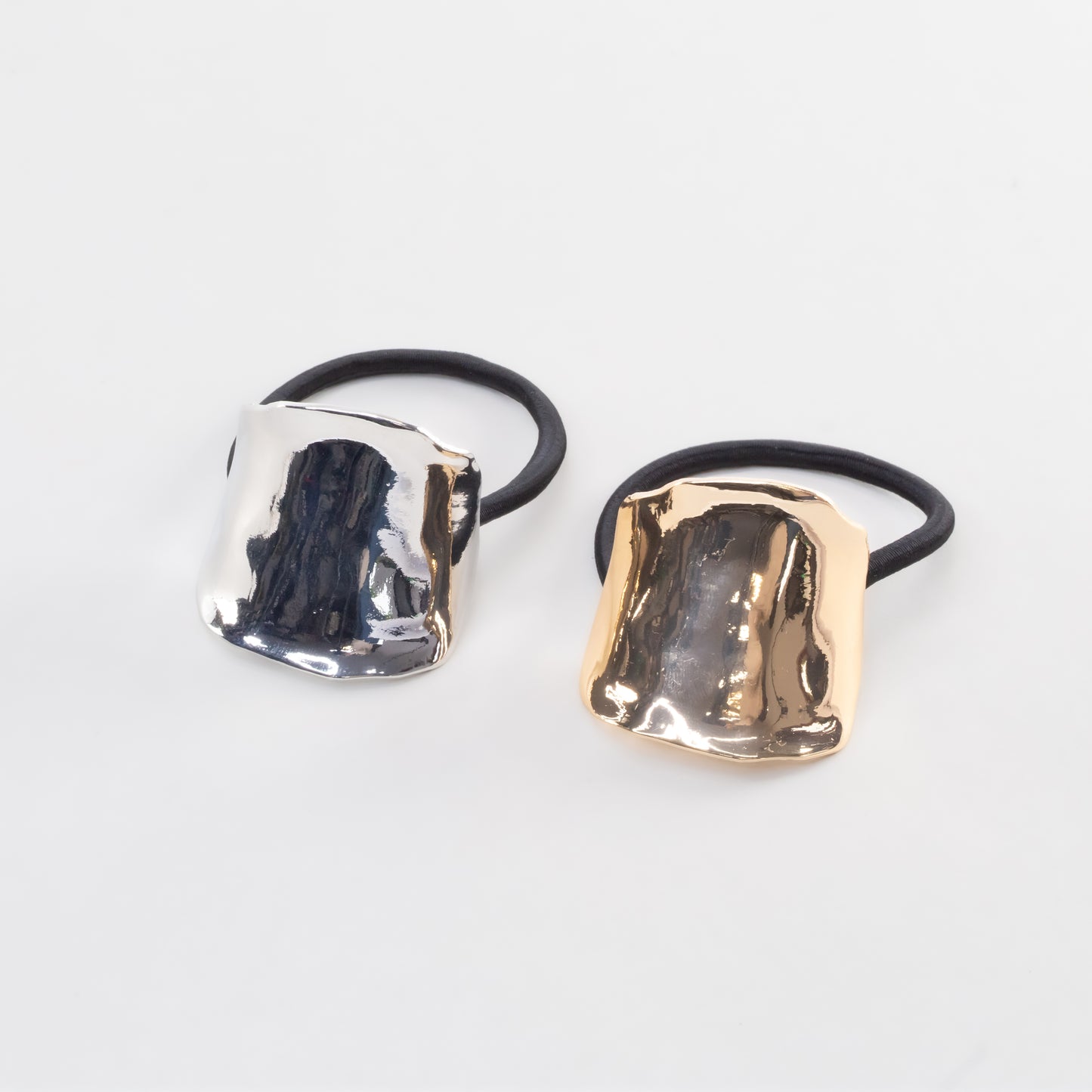 Elastice de păr cu accesoriu metalic Athena - Auriu, Argintiu