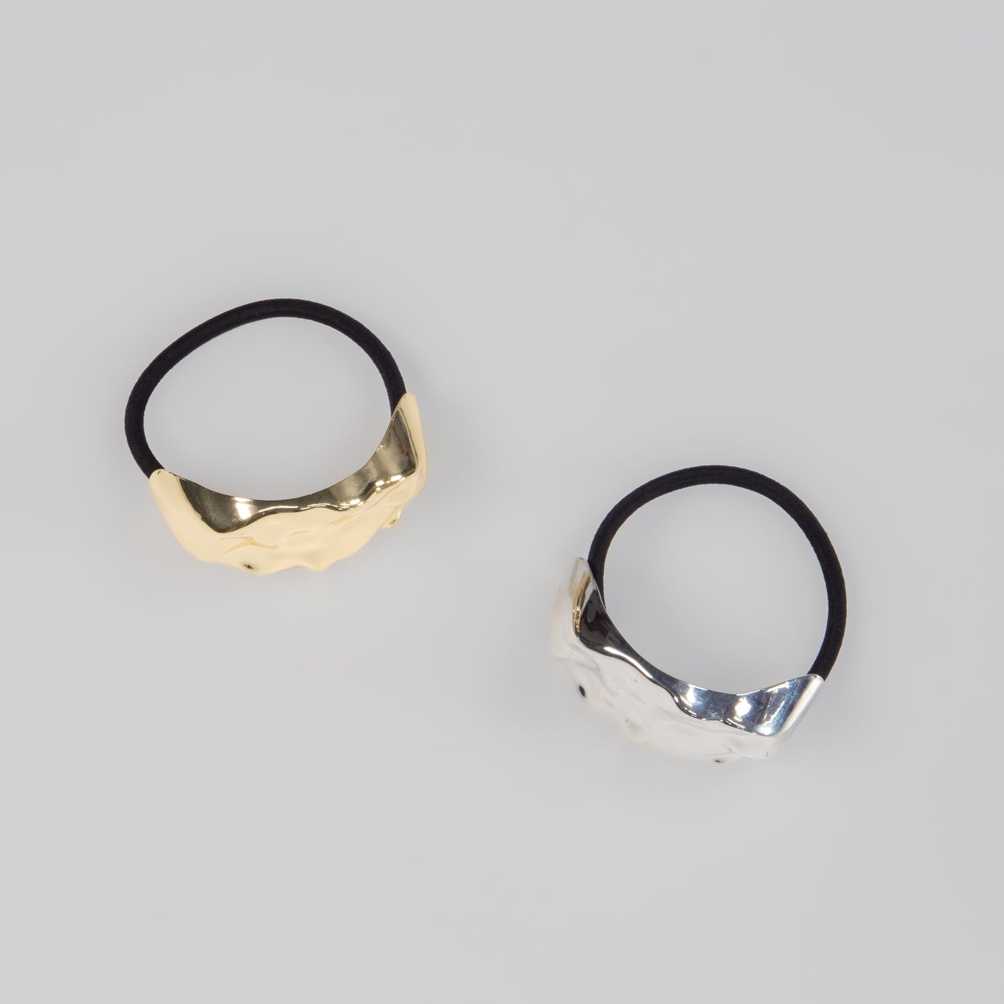 Elastice de păr cu accesoriu metalic Elysia - Auriu, Argintiu