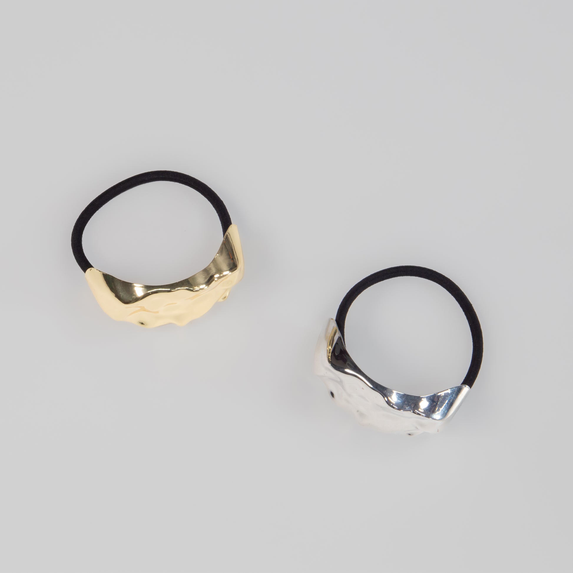 Elastice de păr cu accesoriu metalic Elysia - Auriu, Argintiu