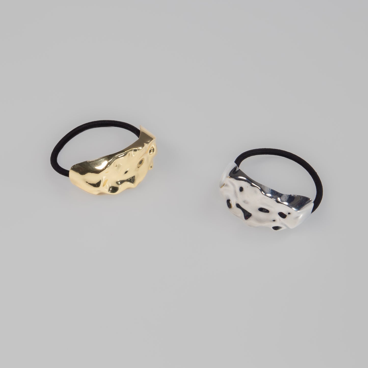 Elastice de păr cu accesoriu metalic Elysia - Auriu, Argintiu