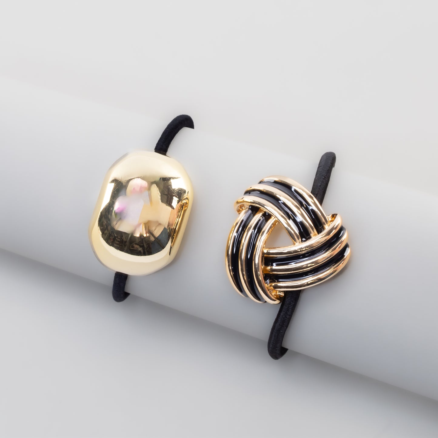 Elastice de păr cu accesoriu metalic Helios - Auriu