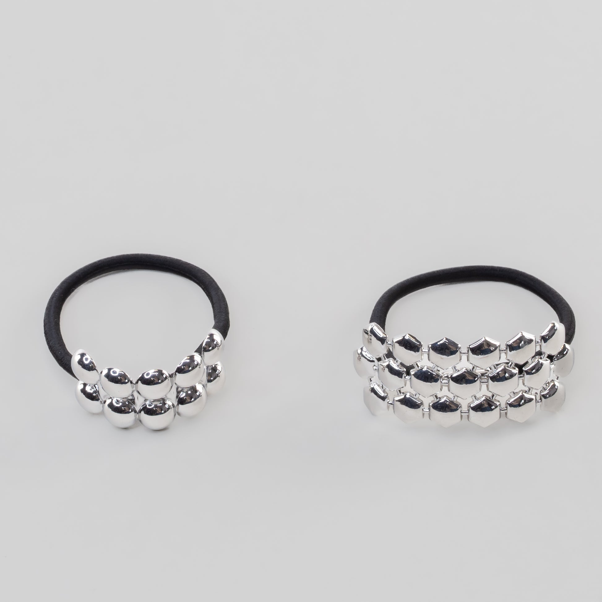 Elastice de păr cu accesoriu metalic Puncta - Arginitu