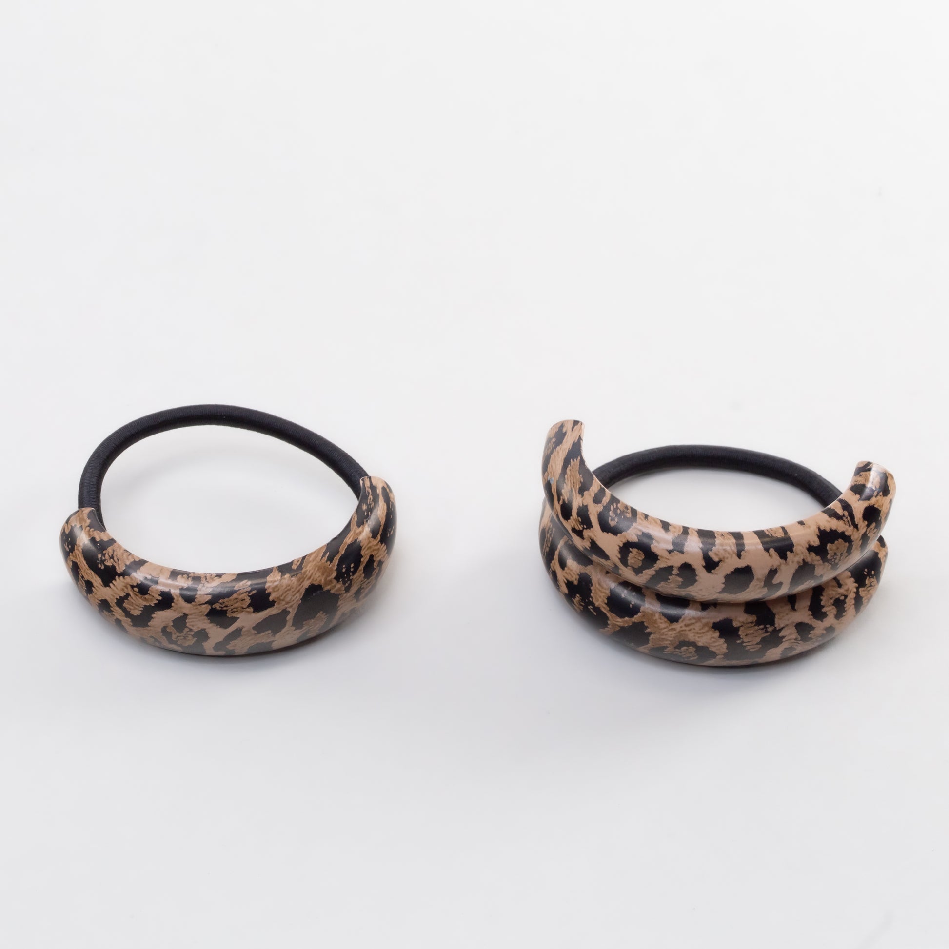 Elastice de păr cu accesoriu metalic Sahara - Maro