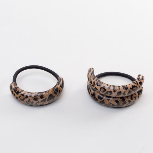 Elastice de păr cu accesoriu metalic Sahara - Maro