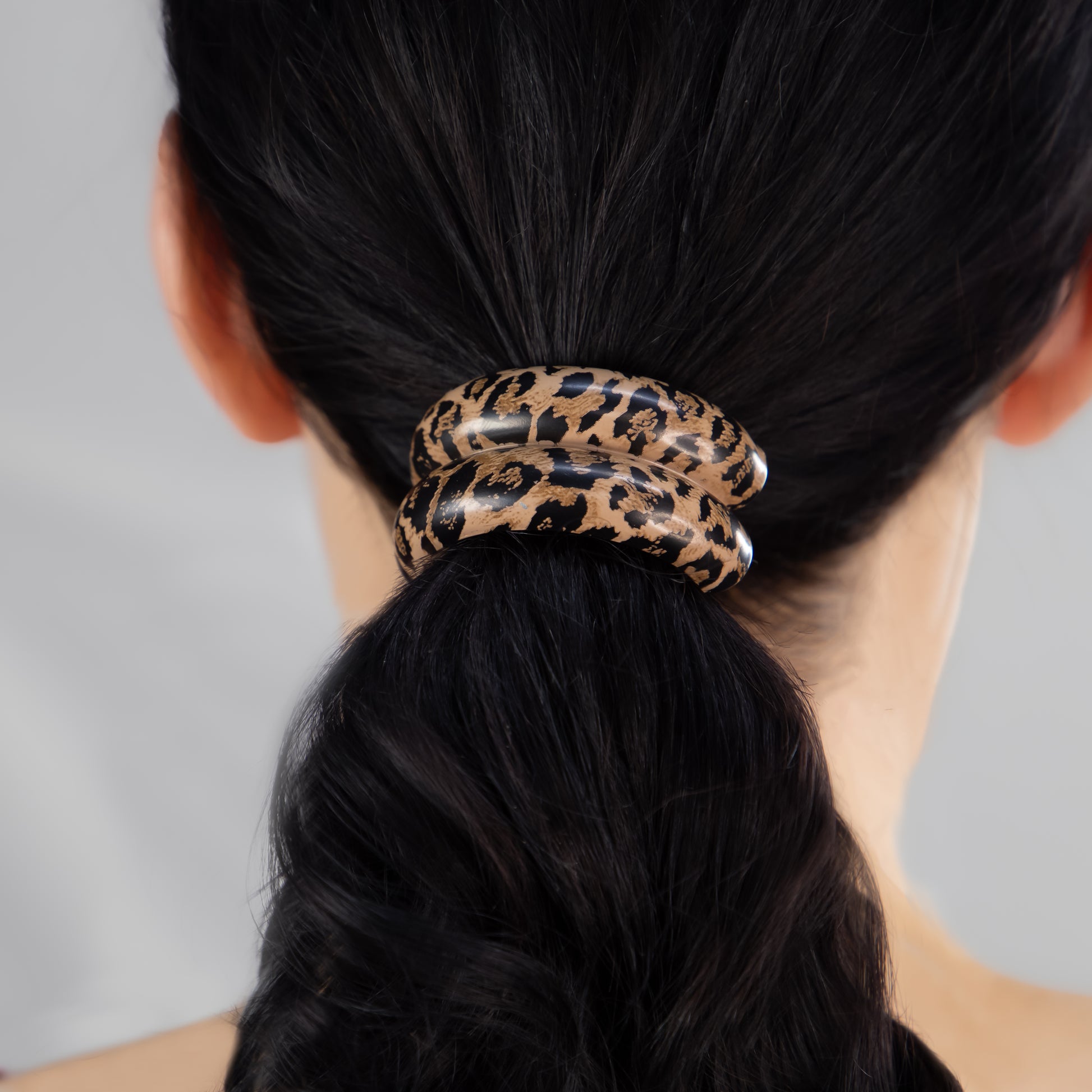 Elastice de păr cu accesoriu metalic Sahara - Maro