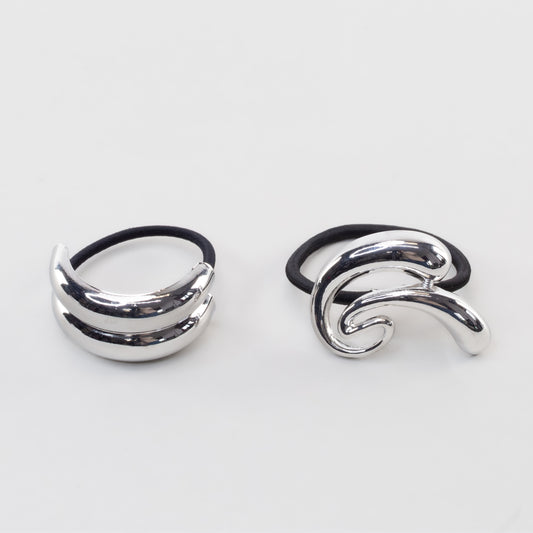 Elastice de păr cu accesoriu metalic Zyra - Arginitu