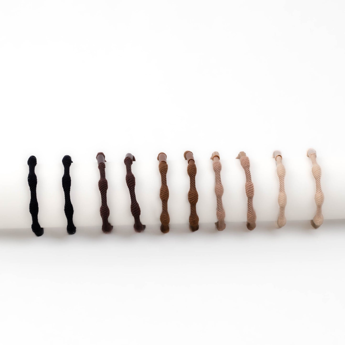 Elastice de păr cu ondulații spiralate, grosime 0,5 cm, set 10 buc - Basic Mix