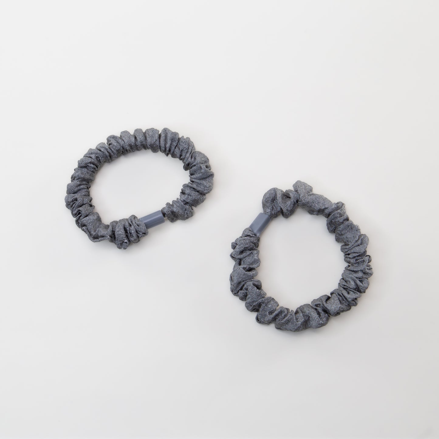 Elastice de păr tip scrunchie Forest Magic, grosime 1 cm, set 2 buc - Gri