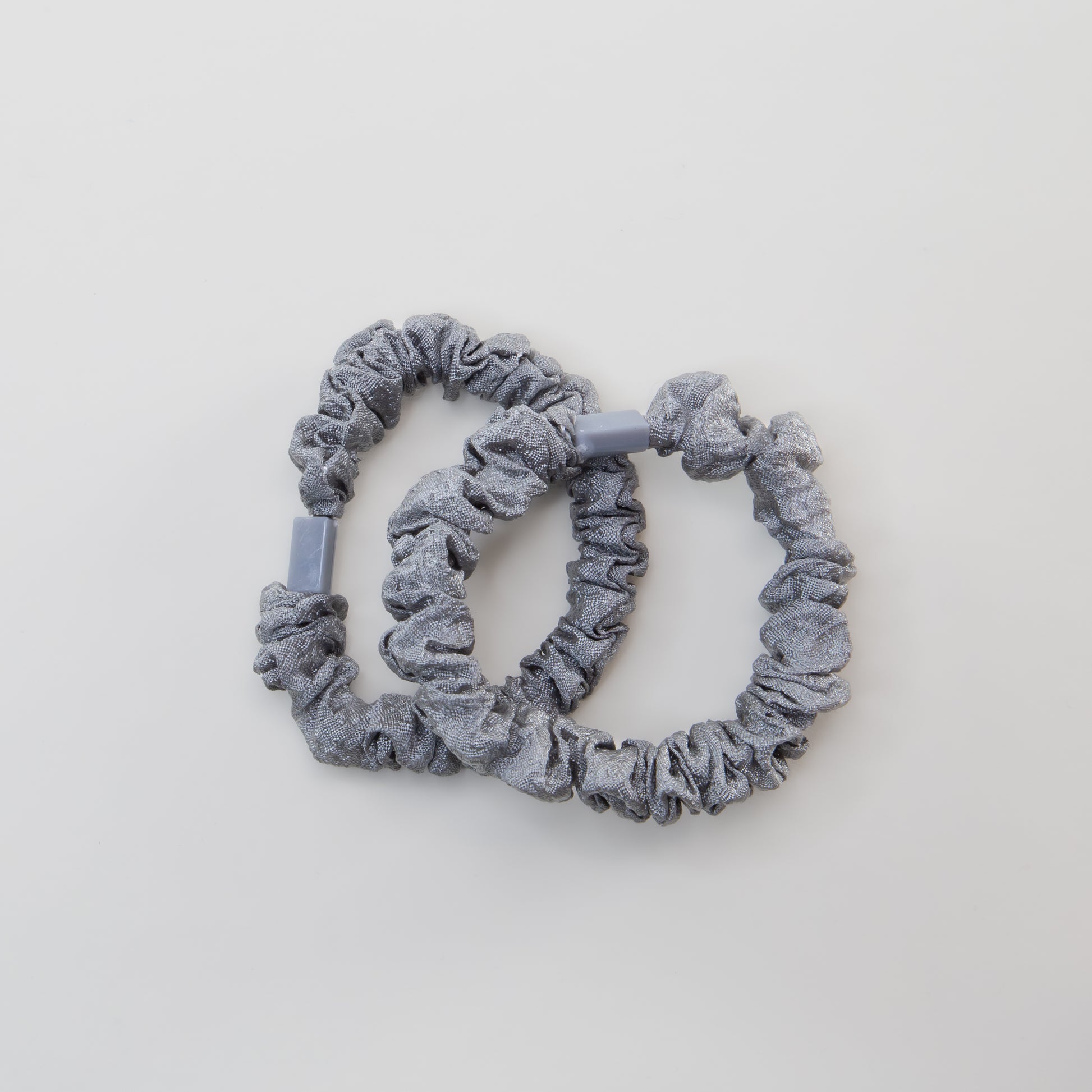 Elastice de păr tip scrunchie Forest Magic, grosime 1 cm, set 2 buc - Gri