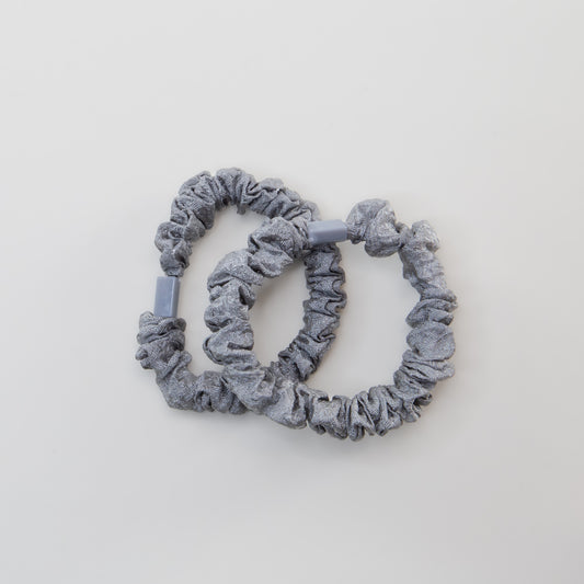 Elastice de păr tip scrunchie Forest Magic, grosime 1 cm, set 2 buc - Gri