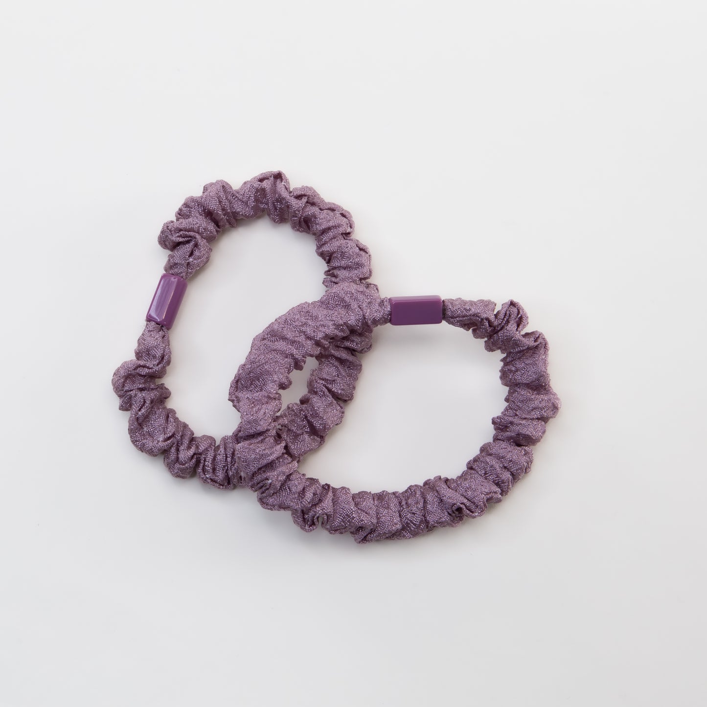 Elastice de păr tip scrunchie Forest Magic, grosime 1 cm, set 2 buc - Mov