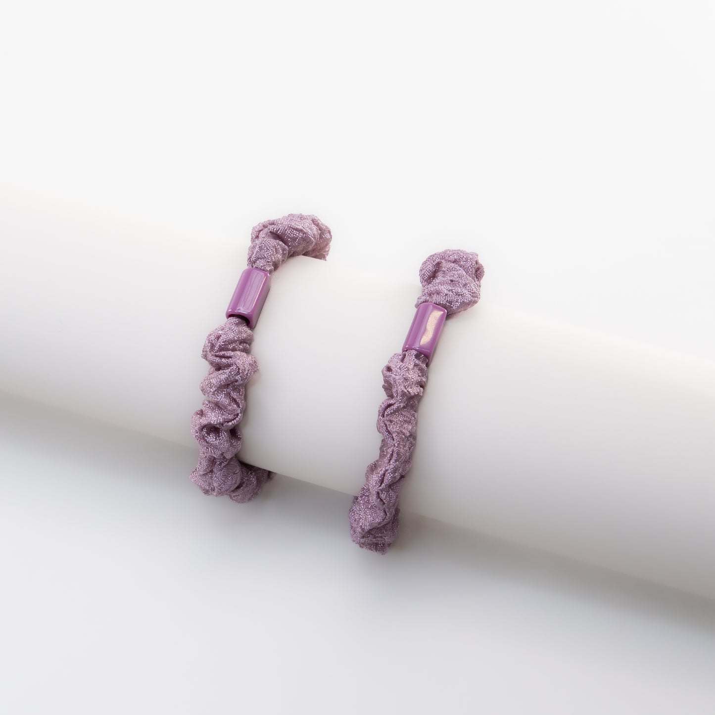 Elastice de păr tip scrunchie Forest Magic, grosime 1 cm, set 2 buc - Mov