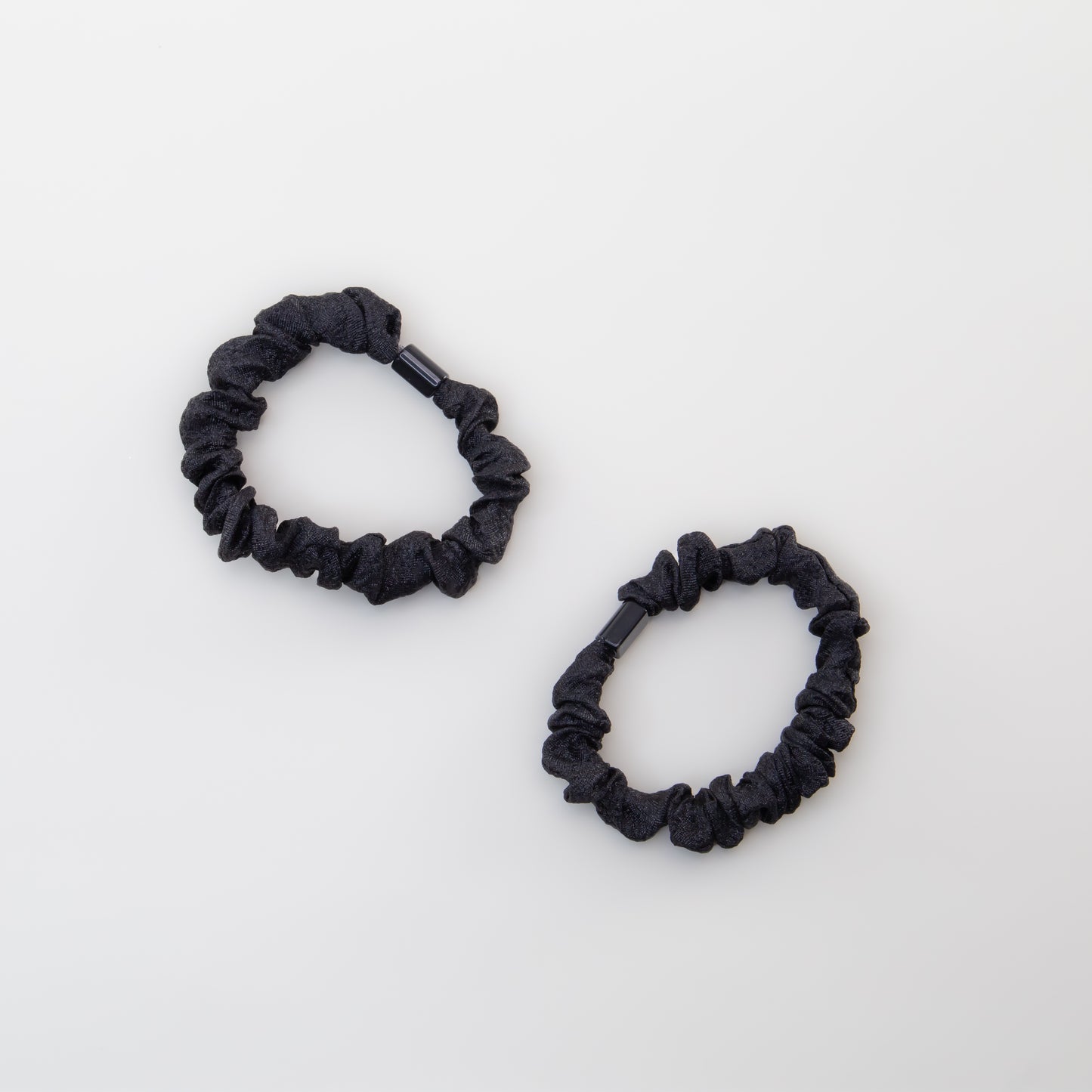 Elastice de păr tip scrunchie Forest Magic, grosime 1 cm, set 2 buc - Negru