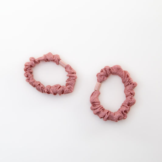 Elastice de păr tip scrunchie Forest Magic, grosime 1 cm, set 2 buc - Roz