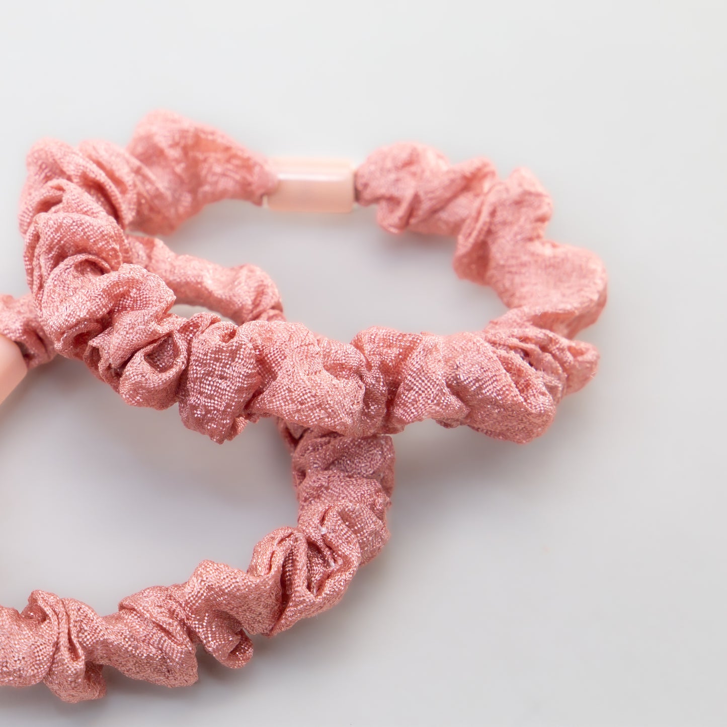 Elastice de păr tip scrunchie Forest Magic, grosime 1 cm, set 2 buc - Roz