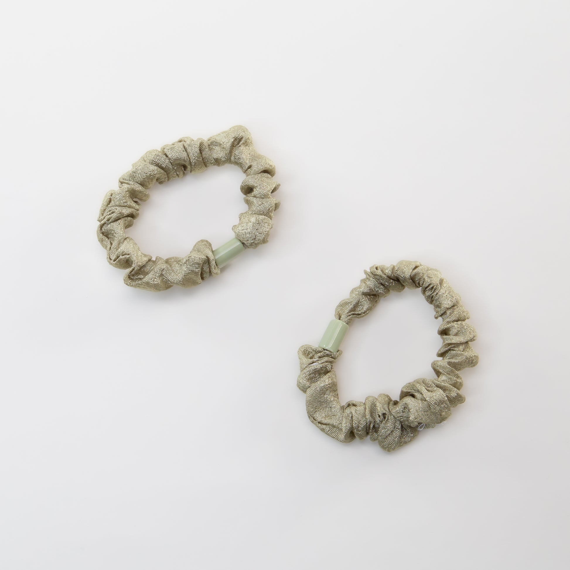 Elastice de păr tip scrunchie Forest Magic, grosime 1 cm, set 2 buc - Verde