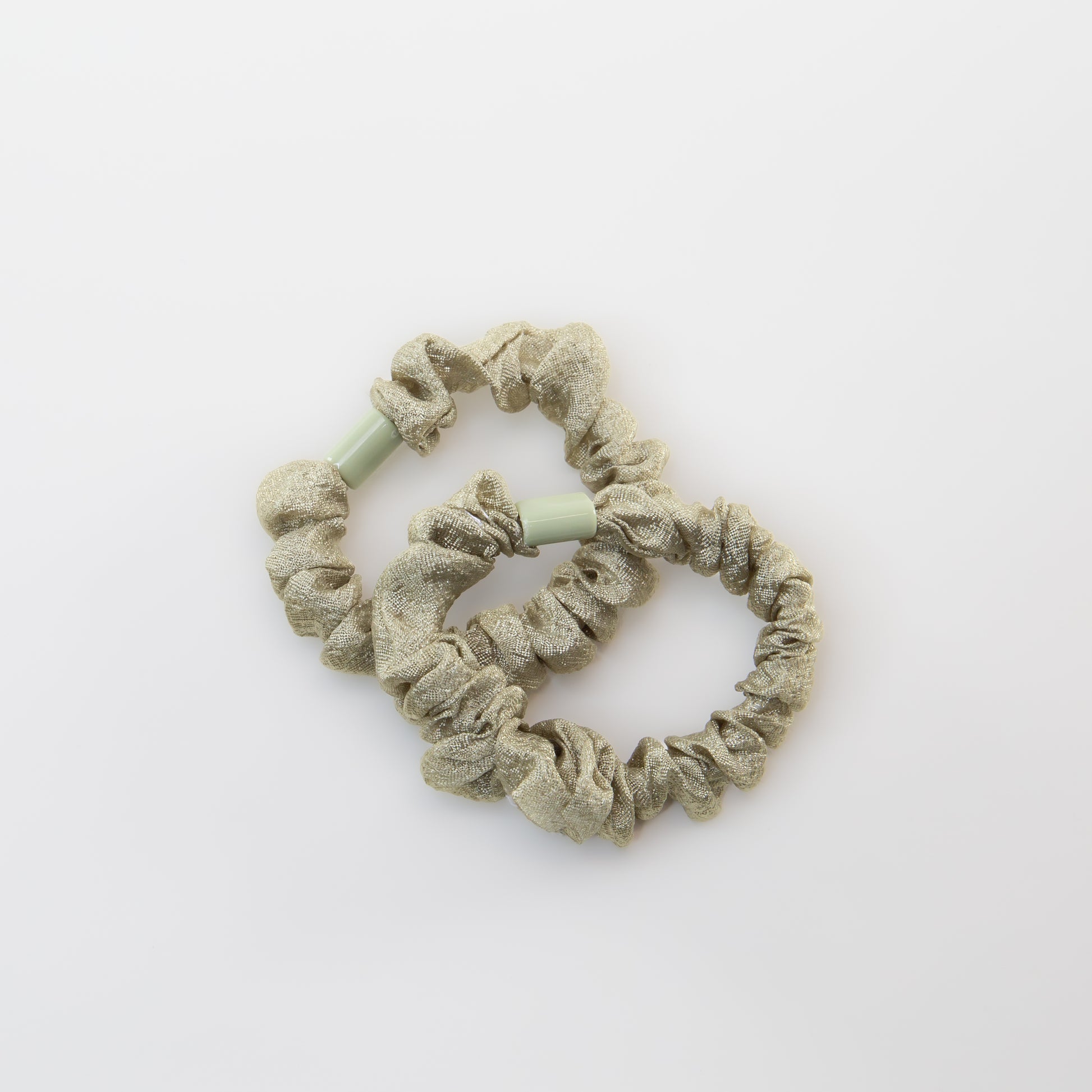 Elastice de păr tip scrunchie Forest Magic, grosime 1 cm, set 2 buc - Verde