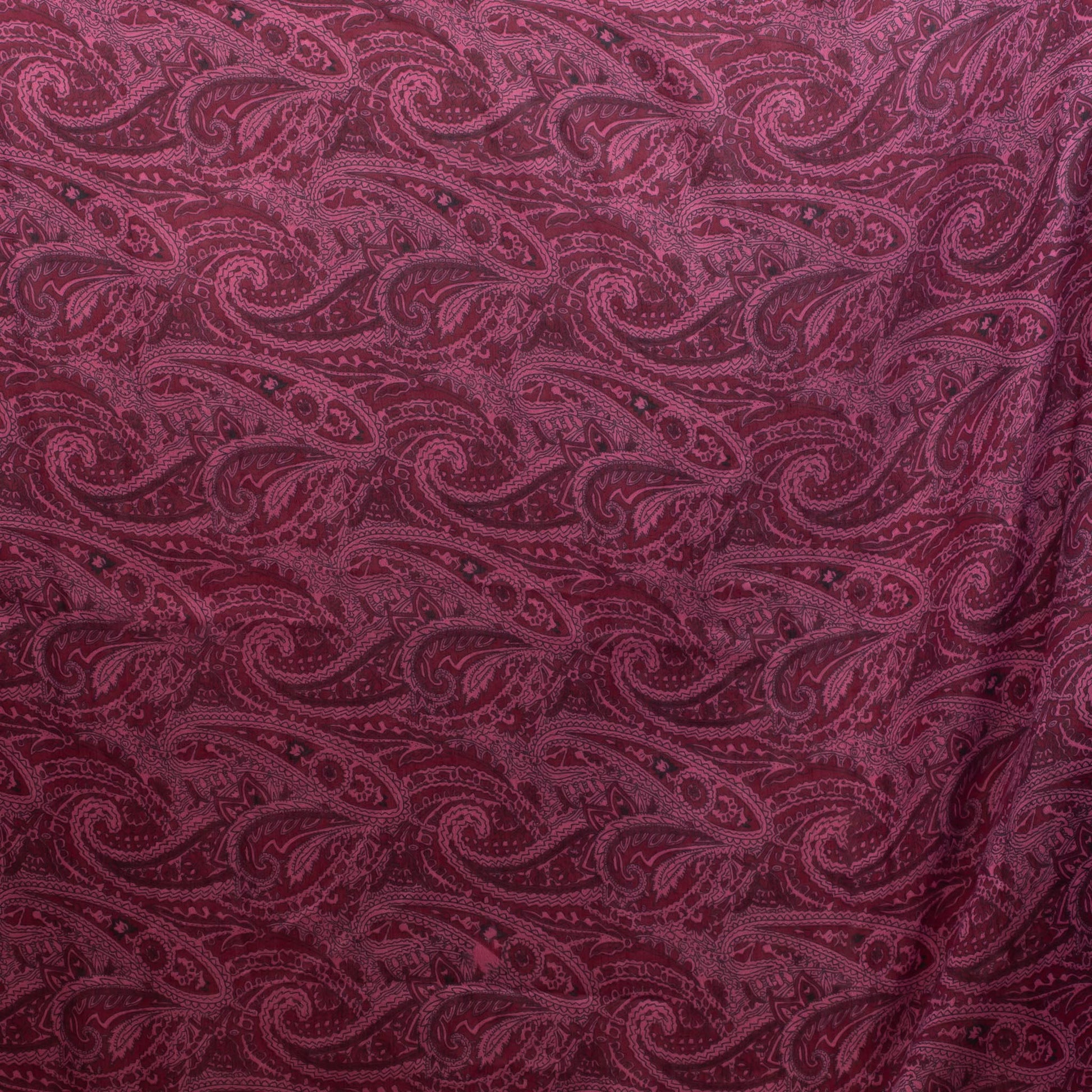 Eșarfă comodă cu imprimeu paisley magenta, 180 x 90 cm