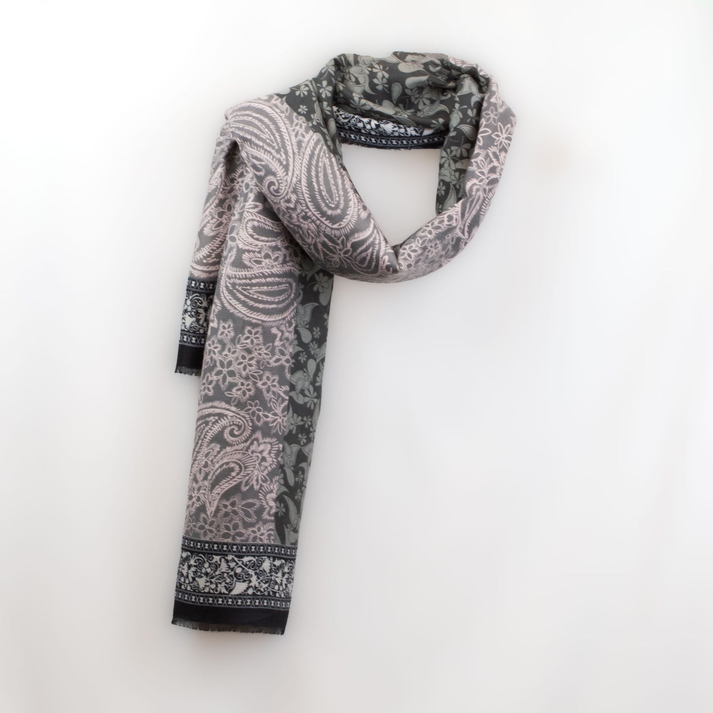 Eșarfă comodă cu imprimeu paisley sherazad, 180 x 85 cm