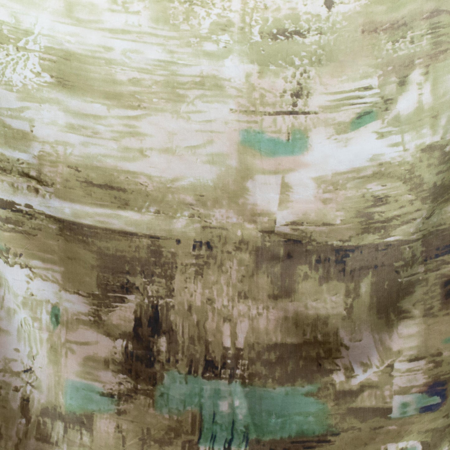 Eșarfă comodă cu imprimeu watercolor, 180 x 90 cm - Verde