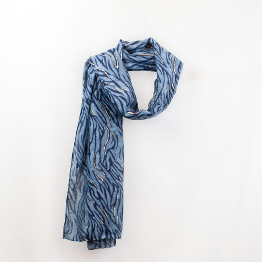 Eșarfă comodă cu imprimeu zebra drag nochella, 185 x 83 cm