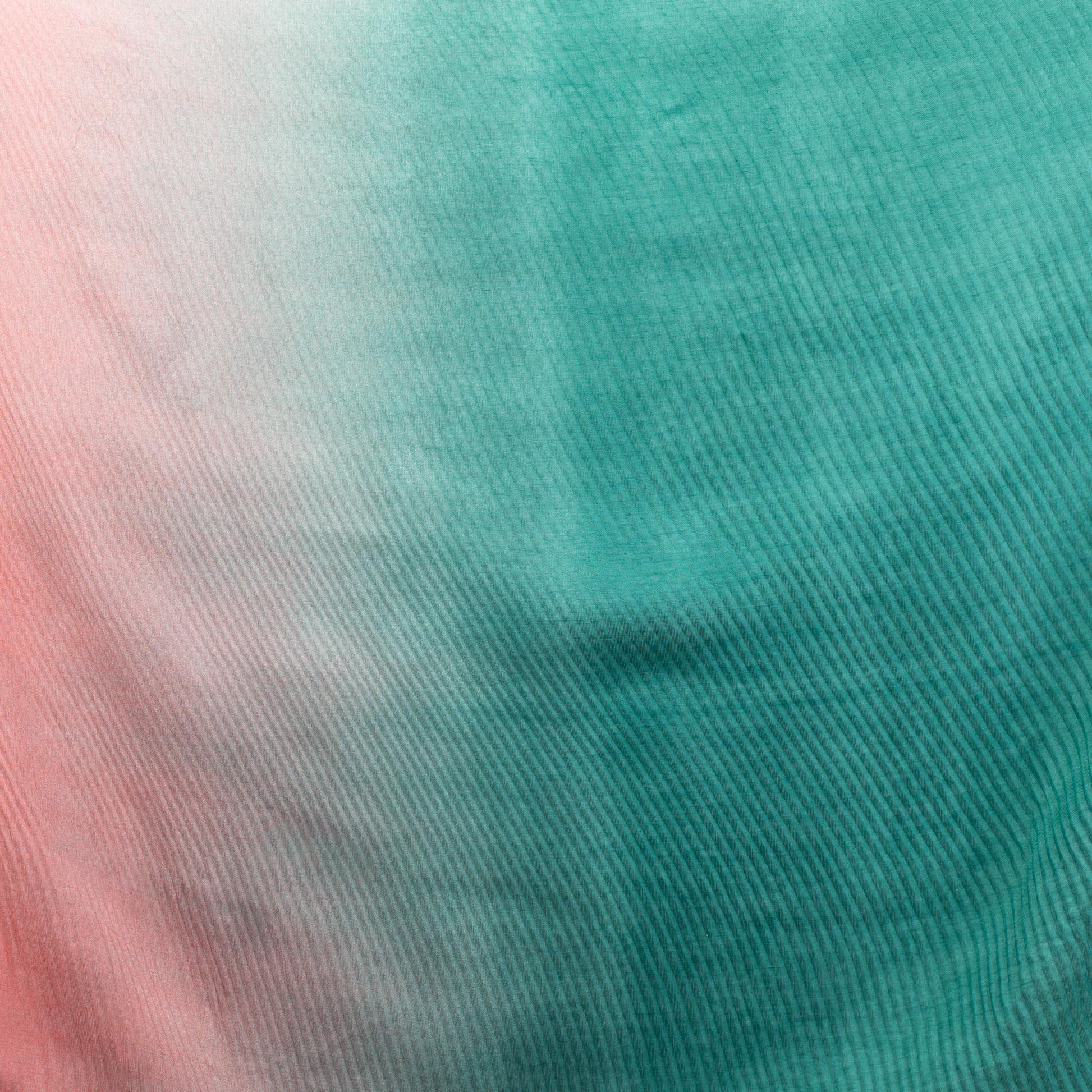 Eșarfă comodă și aerată cu degrade multicolor, 205 x 70 cm - Verde Flamingo