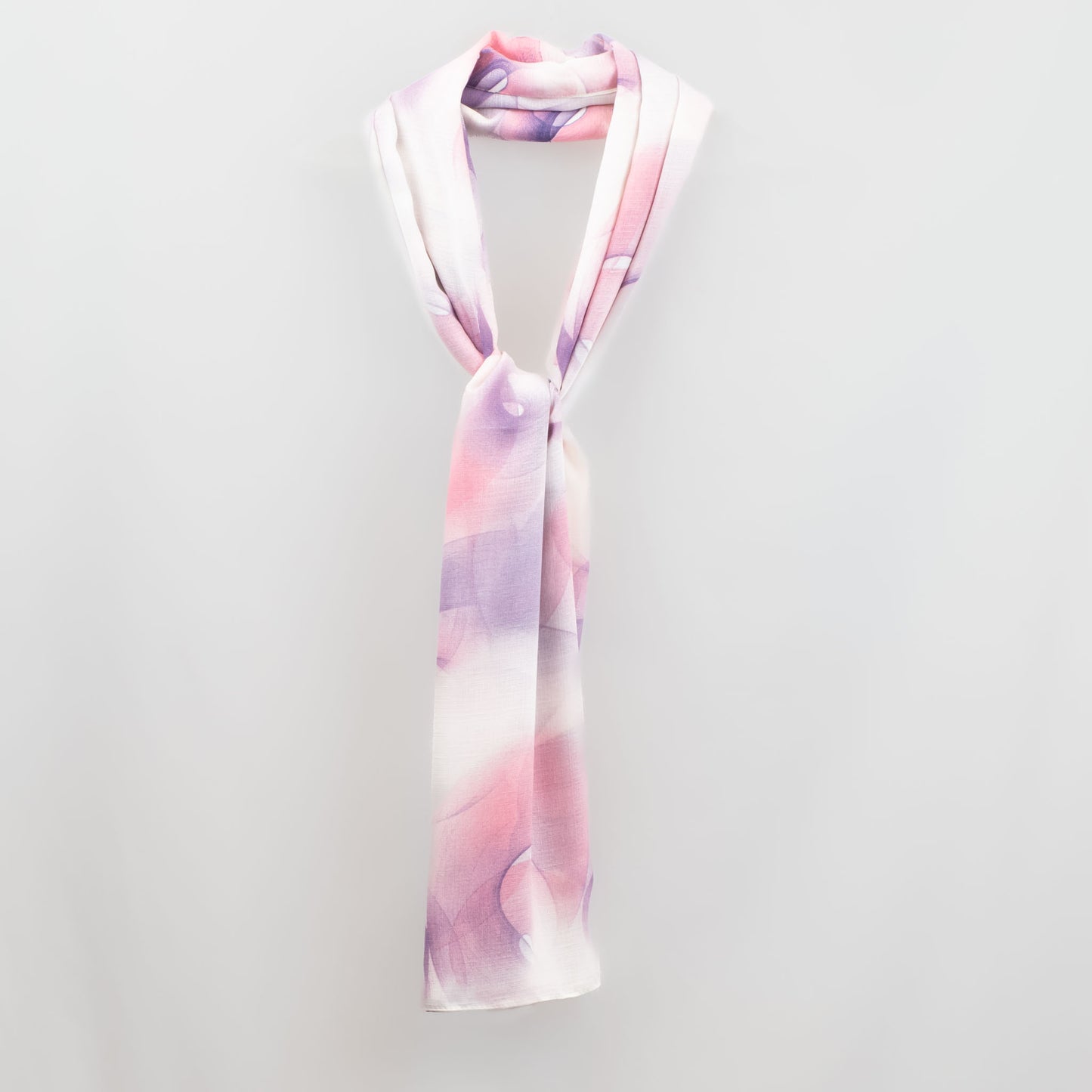 Eșarfă comodă și aerată cu forme gen urme de pensulă, 180 x 85 cm - Girly Vibes