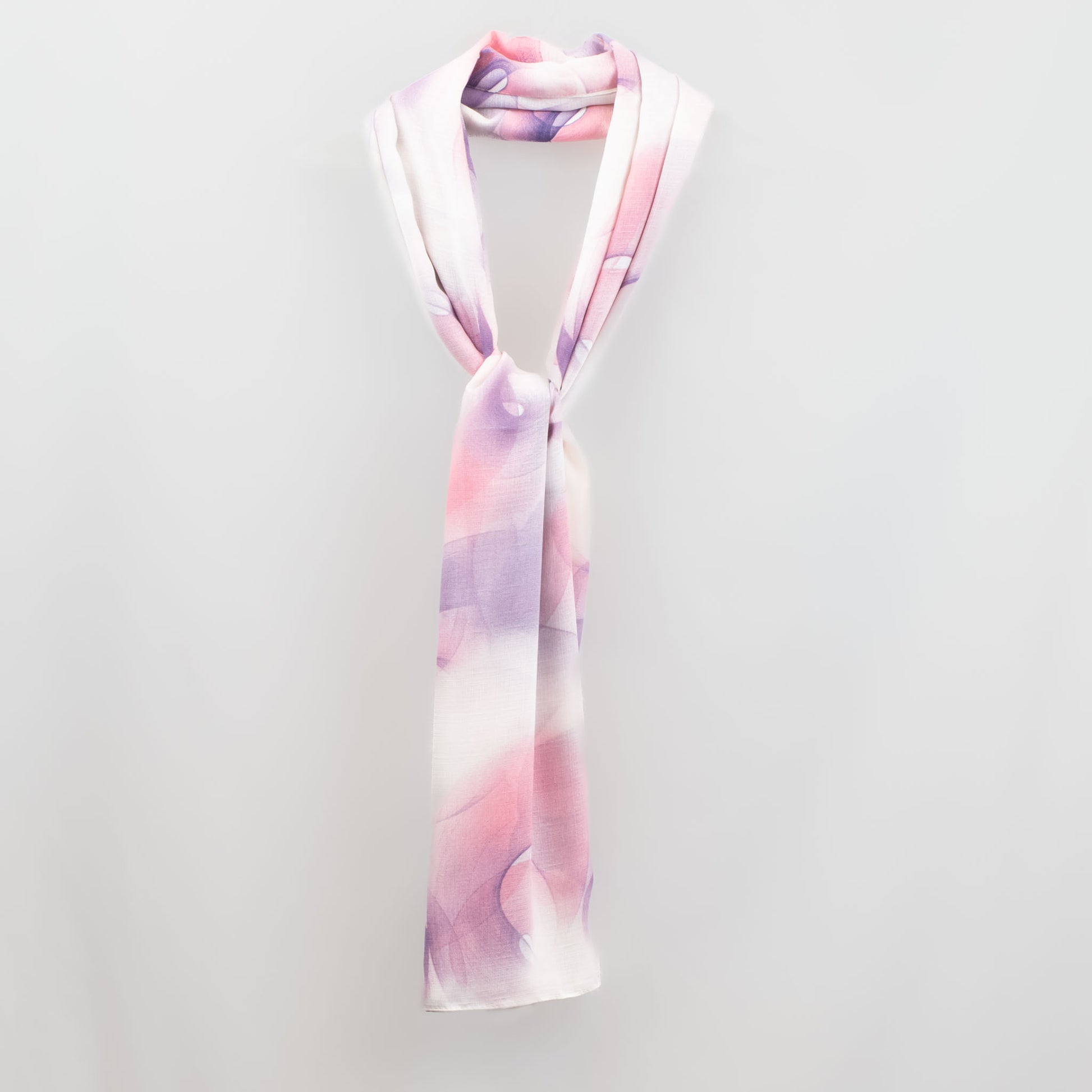 Eșarfă comodă și aerată cu forme gen urme de pensulă, 180 x 85 cm - Girly Vibes