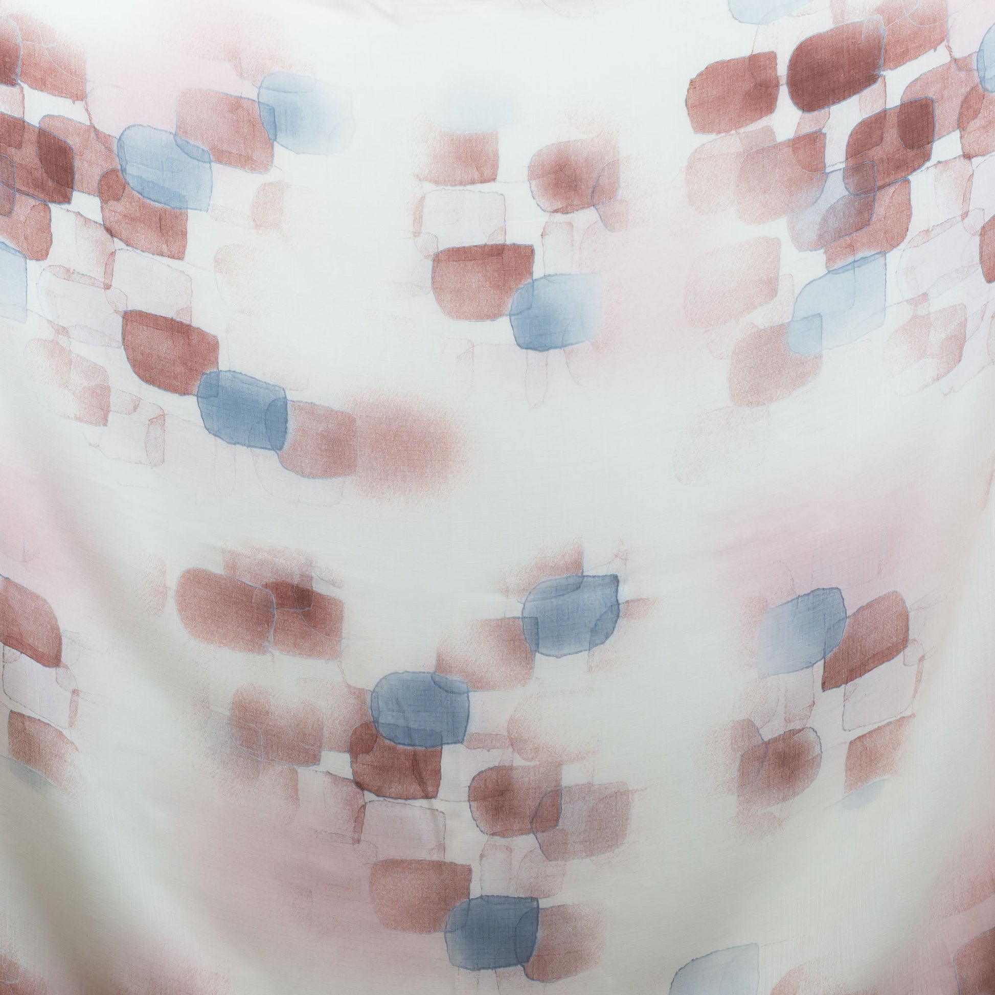 Eșarfă comodă și aerată cu imprimeu mozaic abstract, 180 x 85 cm - Cărămiziu