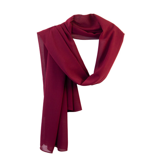 Eșarfă damă aerată, model Delicat, 175 x 65 cm - Bordo