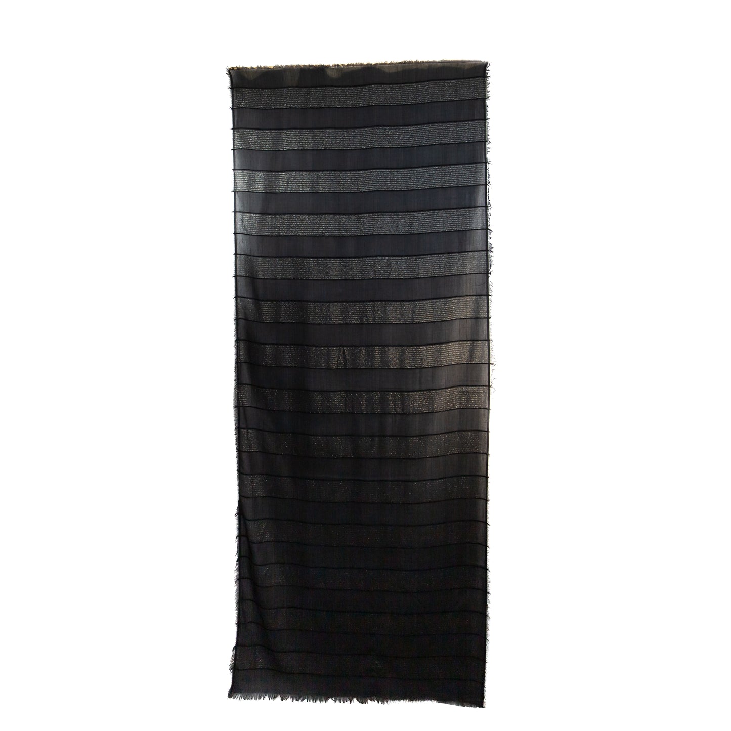 Eșarfă damă comodă cu fire strălucitoare, Luminis, 200 x 80 cm - Negru
