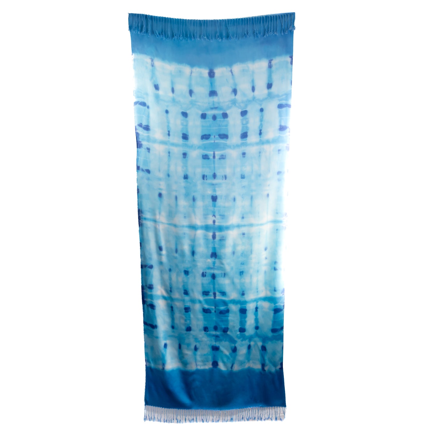 Eșarfă damă comodă, imprimeu tie-dye, 185 x 70 cm - Albastru