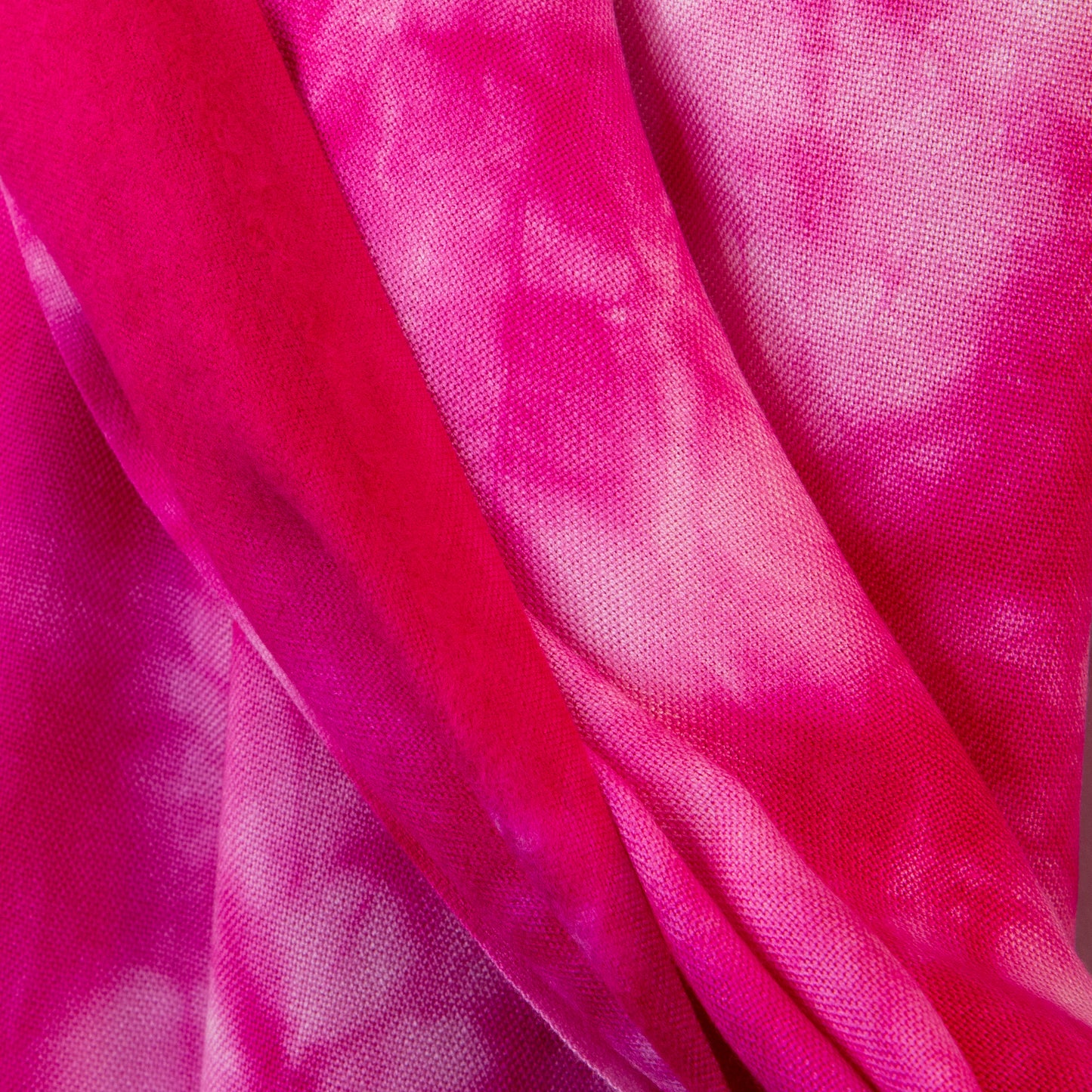 Eșarfă damă comodă, imprimeu tie-dye, 185 x 70 cm - Roz