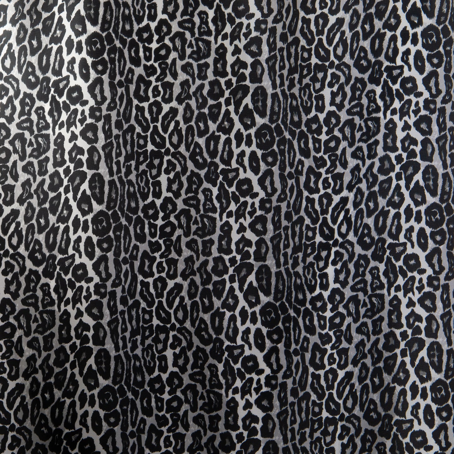 Eșarfă damă cu efect de mătase, animal print, 185 x 90 cm - Negru, Alb