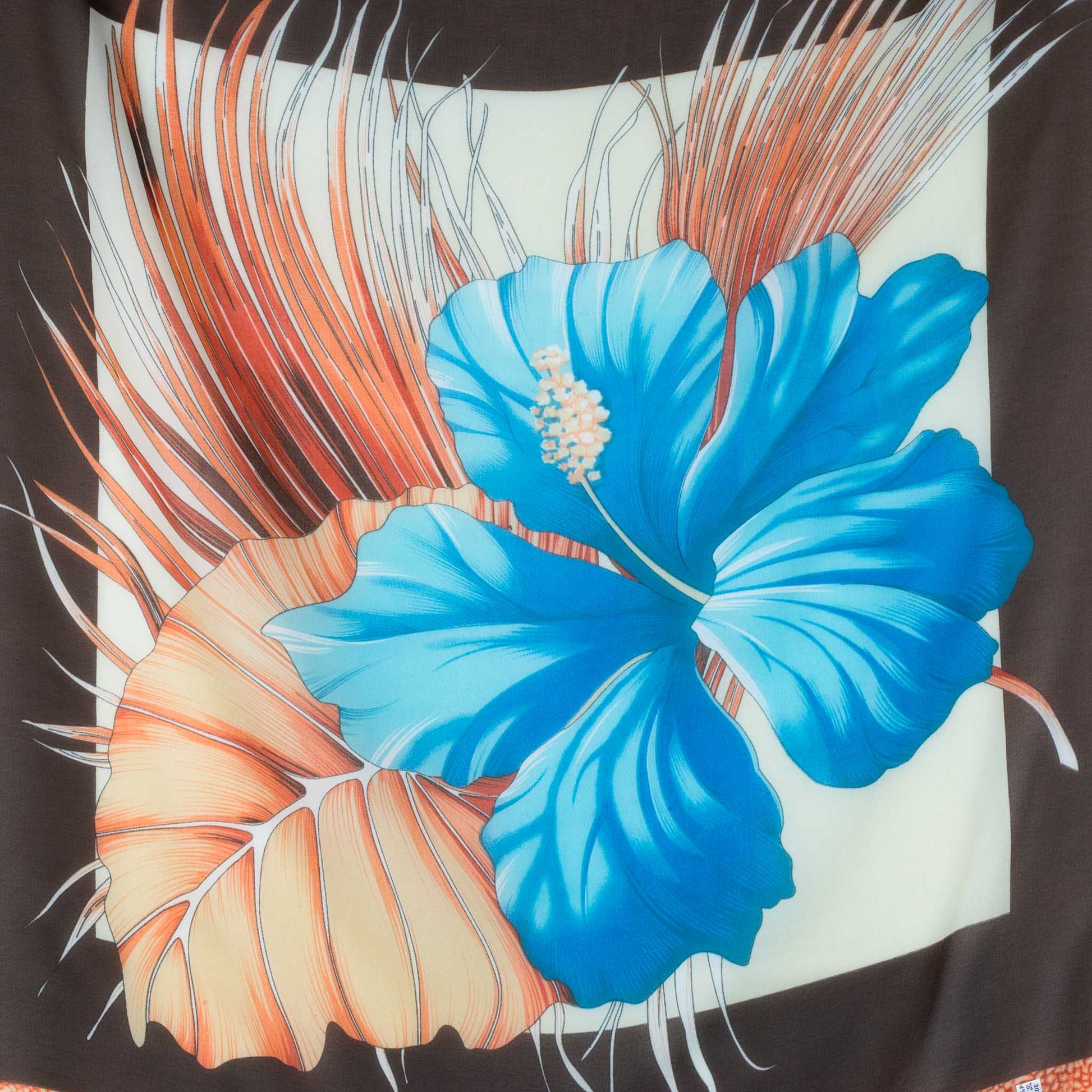 Eșarfă damă din mătase cu imprimeu big jungle, 65 x 65 cm - Calm Vibes
