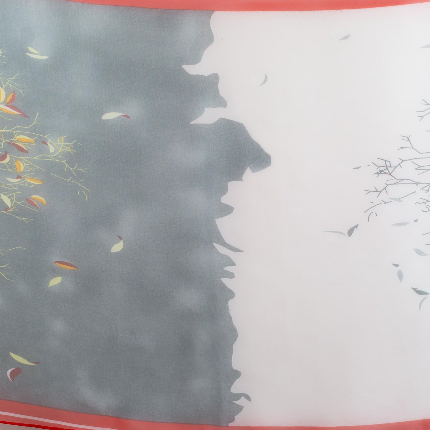 Eșarfă fină cu efect de mătase, imprimeu copacul nopții, 160 x 50 cm - Magical Place