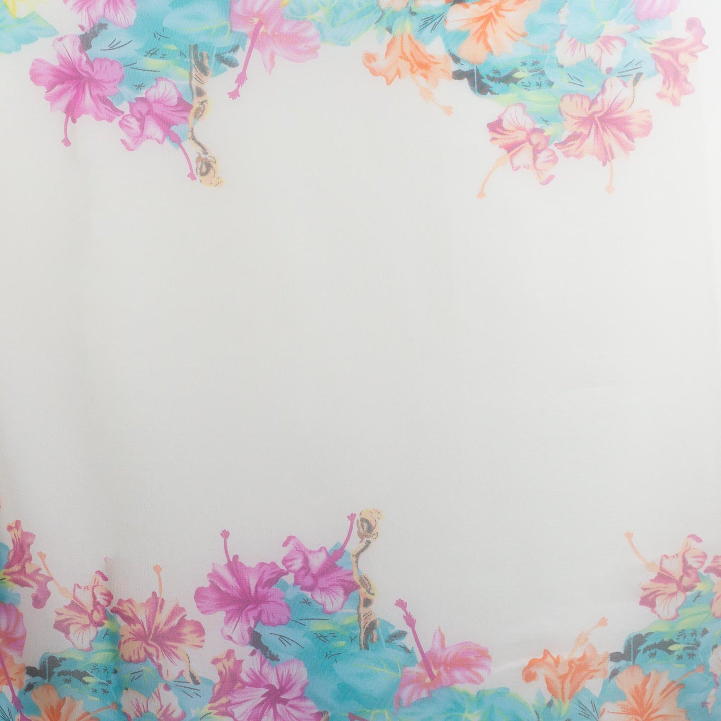 Eșarfă fină cu efect de mătase, imprimeu cu flori curgătoare, 160 x 50 cm - Fresh