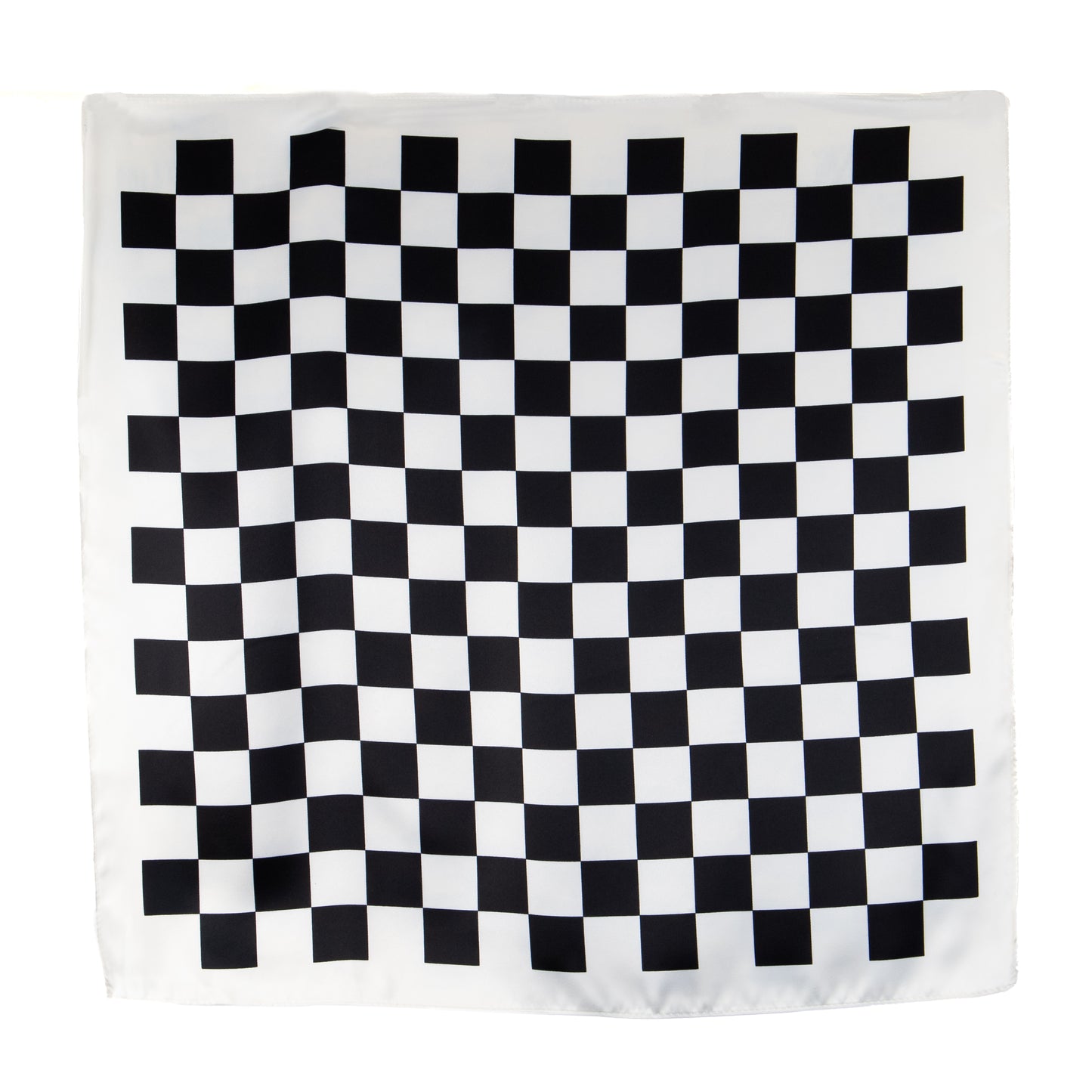 Eșarfă fină cu efect de mătase, imprimeu în carouri, 51 x 51 cm - Negru, Alb