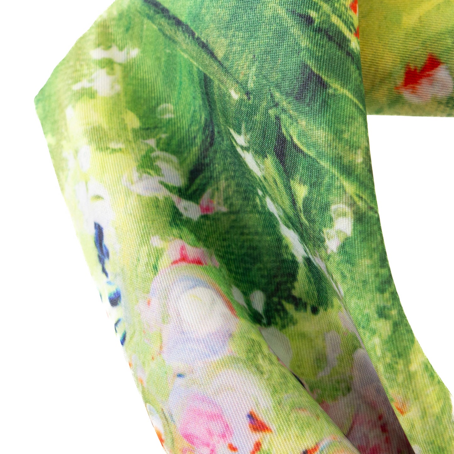 Eșarfă fină și deosebită cu efect mătase, armonia naturii, 68 x 68 cm - Verde