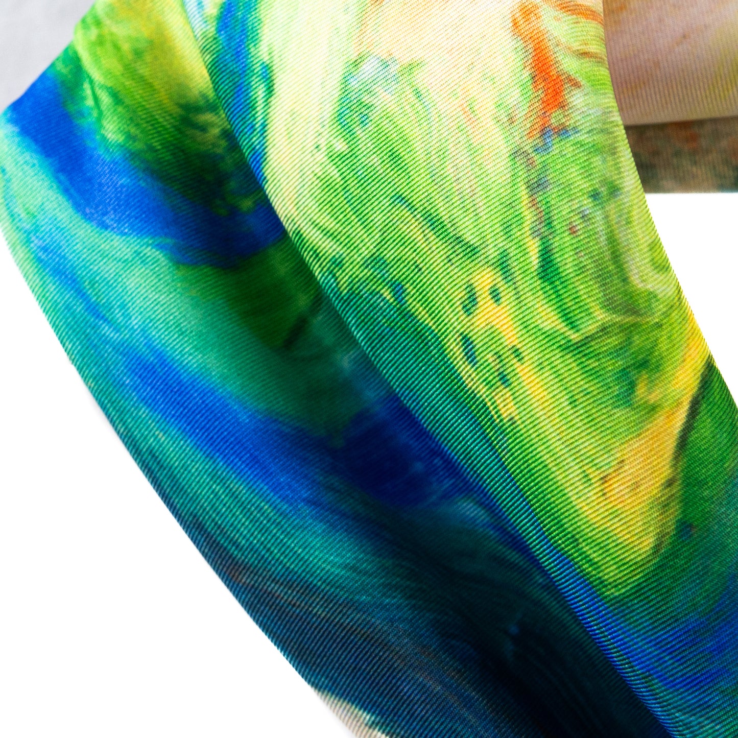 Eșarfă fină și deosebită cu efect mătase, peisaj de vis, 68 x 68 cm - Multicolor