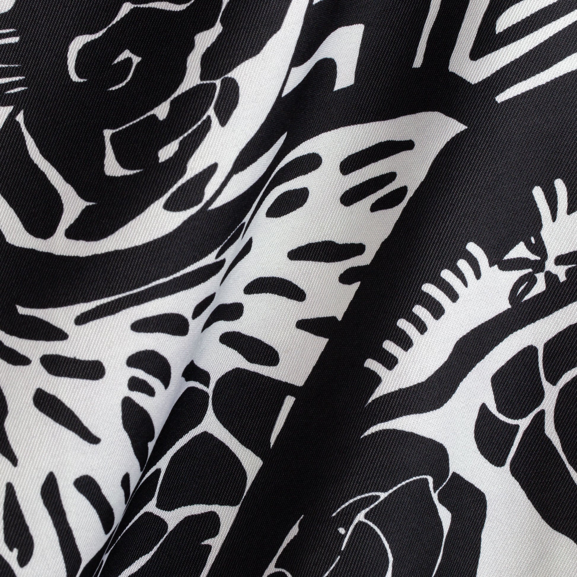 Eșarfă premium cu imprimeu black & white flowers, 180 x 85 cm