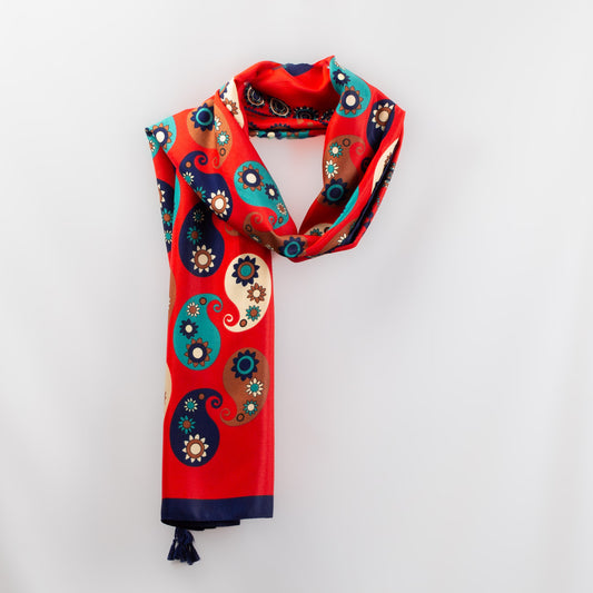 Eșarfă premium cu imprimeu kaza orient, 180 x 85 cm