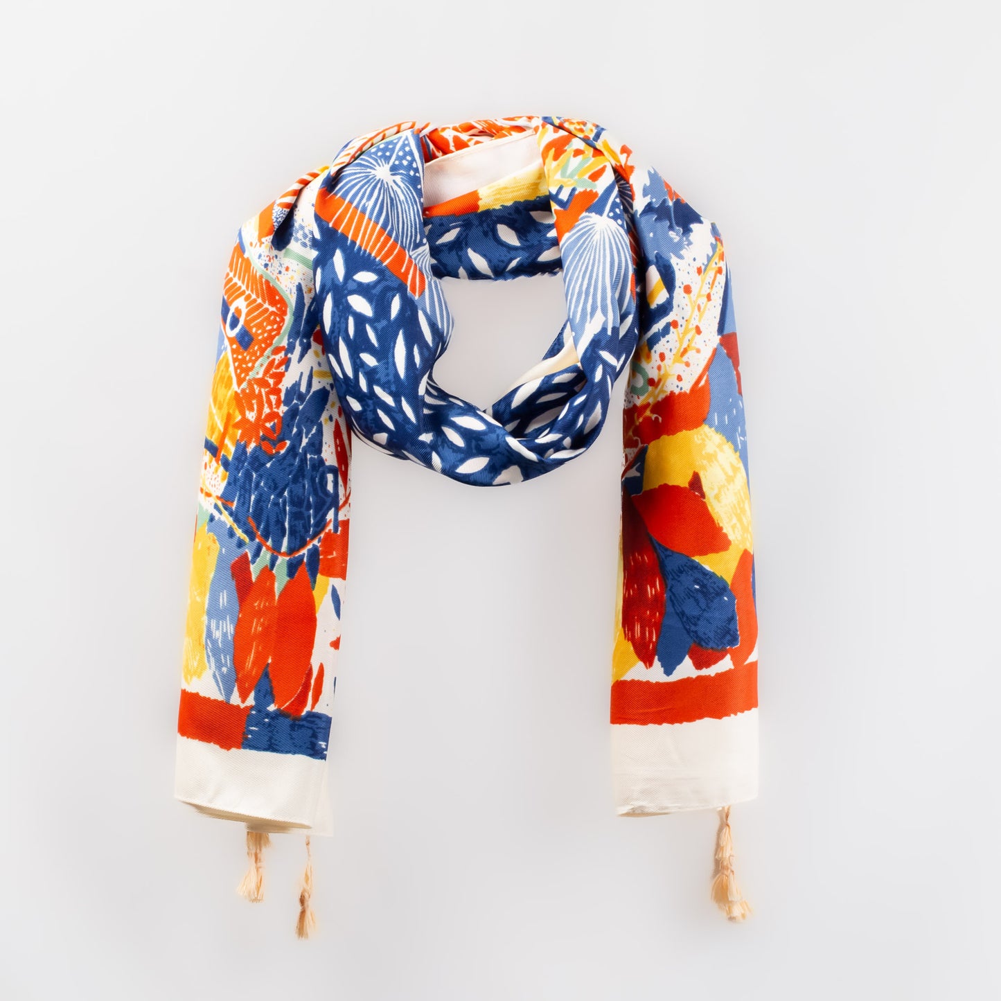 Eșarfă premium cu imprimeu plin de viață, 180 x 85 cm