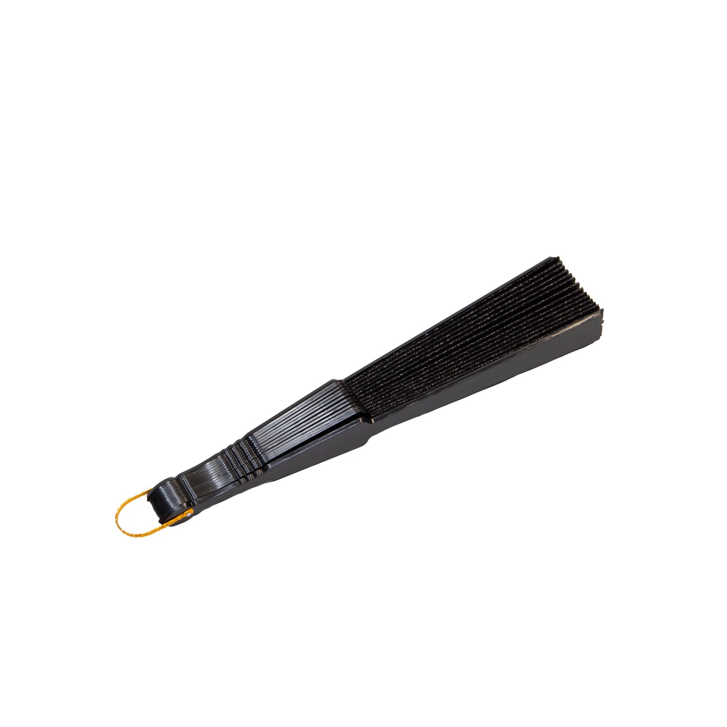 Evantai pliabil ușor, 23 cm, cu sclipici - Negru