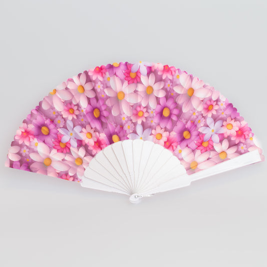 Evantai pliabil ușor, 23 cm, floral - Girly