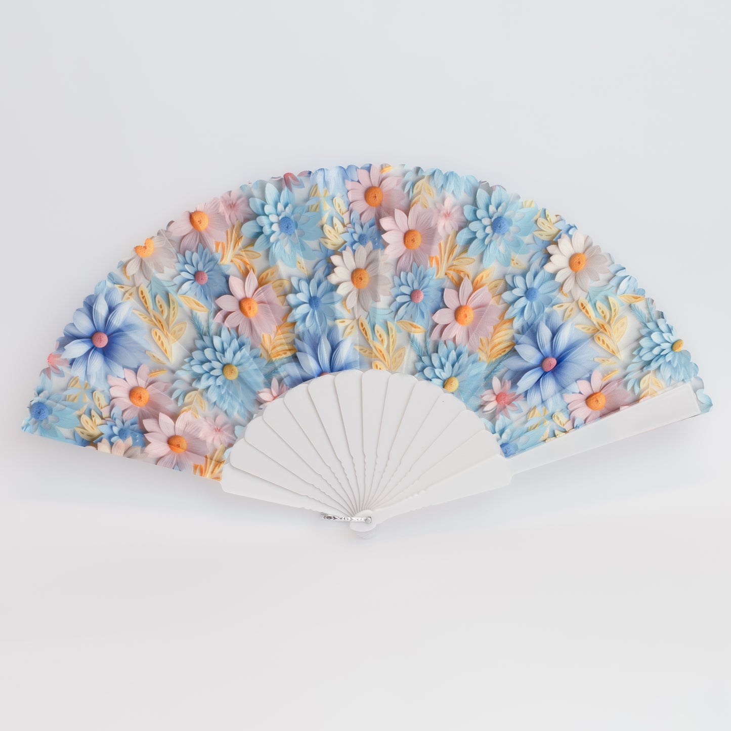 Evantai pliabil ușor, 23 cm, floral - Suav