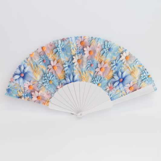 Evantai pliabil ușor, 23 cm, floral - Suav