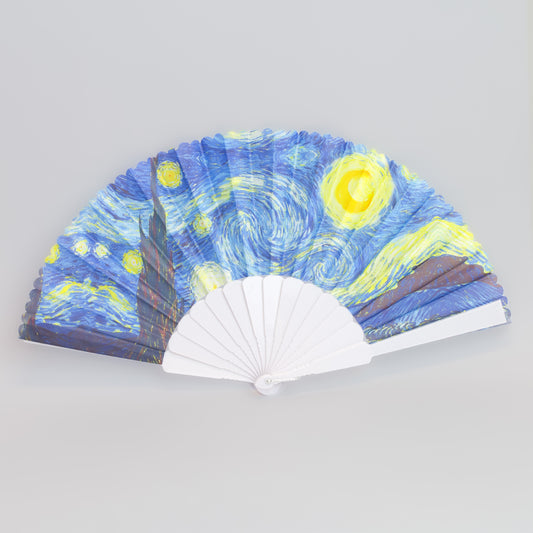 Evantai pliabil ușor, 23 cm, motiv art - Noapte De Vis